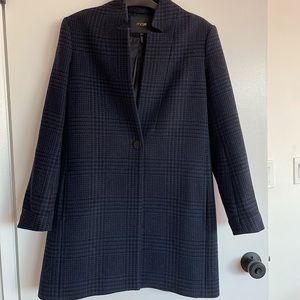 Maje Navy and Black houndstooth coat